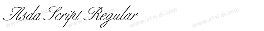 Asda Script Regular字体转换